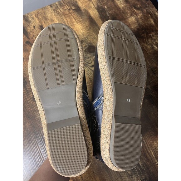 Spring Step L'Artiste Boots Women's 42 Blue Embroidered Leather Floral Braided - Picture 7 of 8